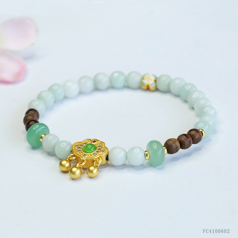 Picture of As soon as Yu natural Myanmar A goods jade bracelet agarwood bracelet national tide jewelry wholesale FC4100602