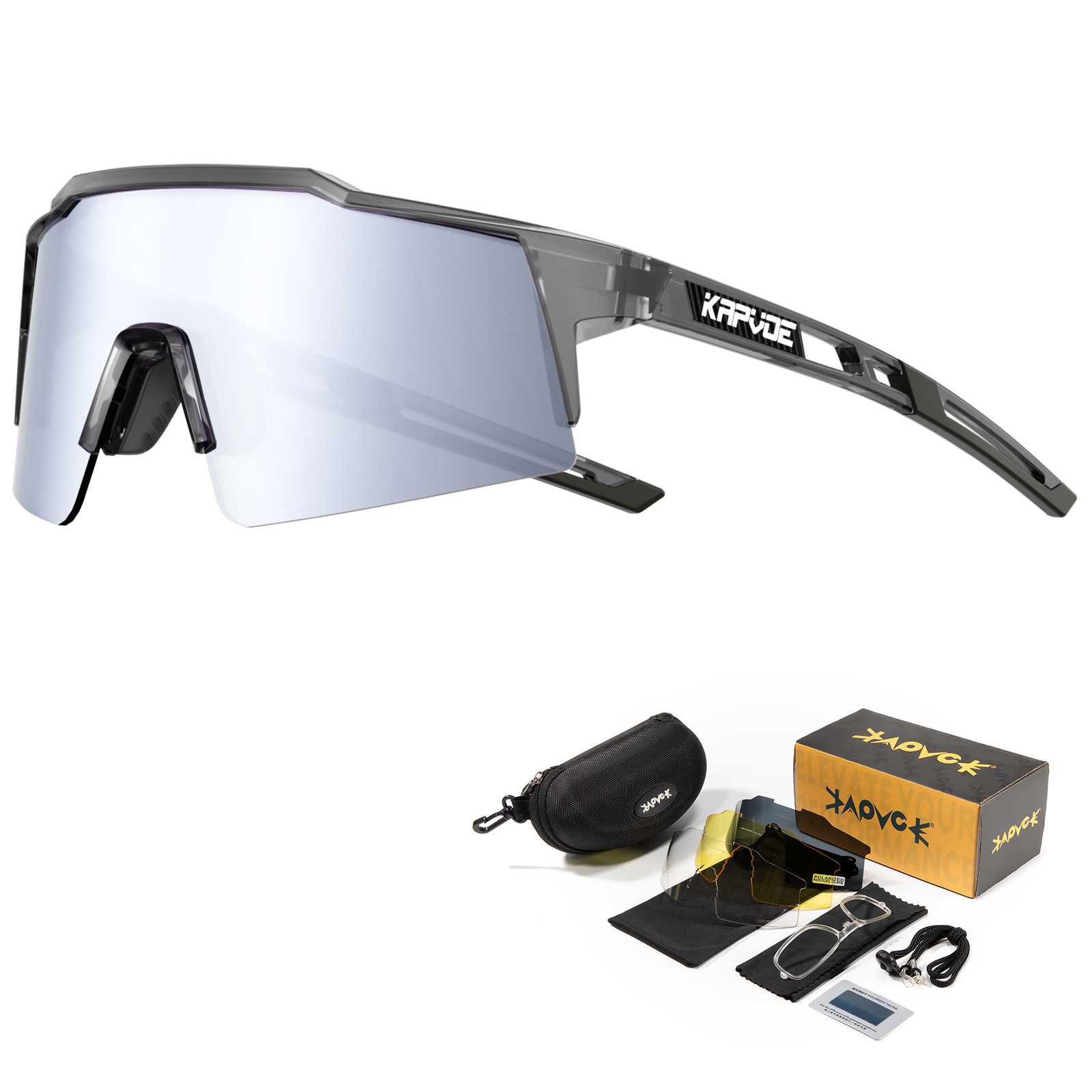 Picture of Kapvoe Cycling Glasses Four-Lens Set Bicycle Windproof Goggles Road Bike