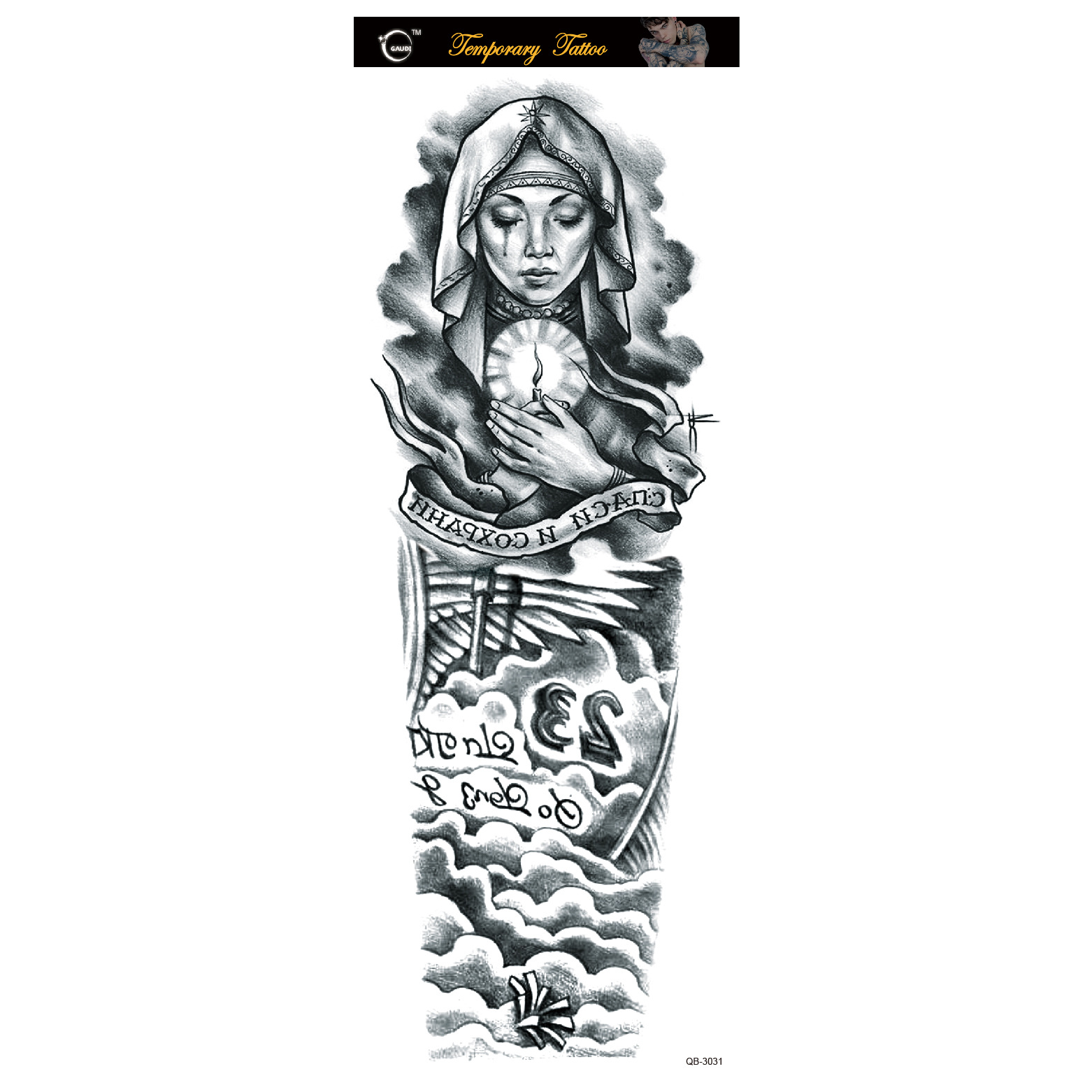 Picture of Large Flower Arm Tattoo Sticker Full Arm Waterproof Tattoo Temporary 400 Optional Full Arm Tattoo Sticker