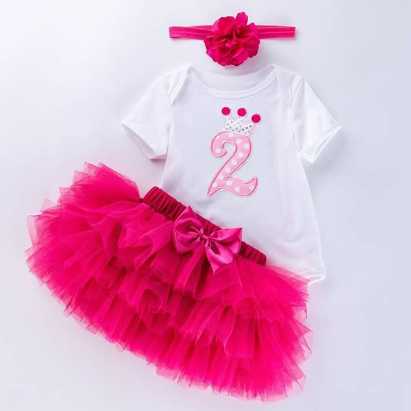 Picture of Cross-border Children's Wear Baby Birthday Dress Black and White Short-sleeved Climbing Dress Princess Dress suit Summer Baby One-year-old Party Dress