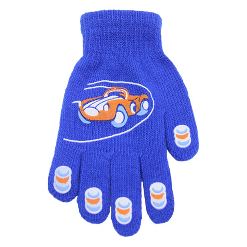 7-13 years old children Primary School students warm gloves children cartoon printing Fashion knitting Korean winter factory wholesale
