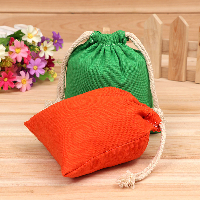 Colorful Drawstring Canvas Bag Custom Storage Printed Logo Drawstring Portable Bag Environmentally Friendly Durable Dust Bag Wholesale