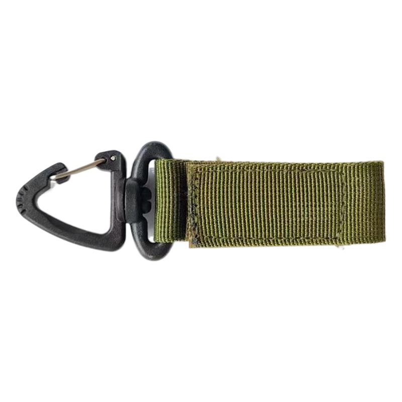 Direct selling spot outdoor tactics 360 degree rotating triangle hook multi-function mountaineering buckle D-type hanging ring key