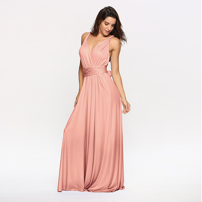 Picture of French Retro High-end Sense Small Multi-wear Strap Large Swing dress Backless Sexy Bridesmaid Dress for Women
