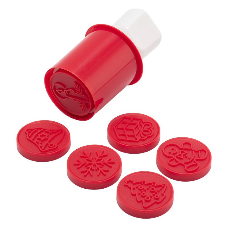 Press-type biscuit mold moon cake pastry seal mold Christmas biscuit mold Baking tool Baking tool