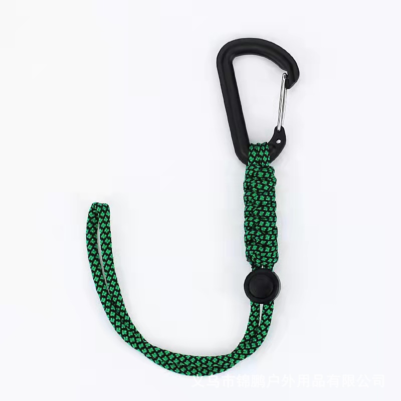 Picture of Cross-border new outdoor backpack hook carabiner hand-woven umbrella rope outdoor emergency umbrella rope key anti-lost rope
