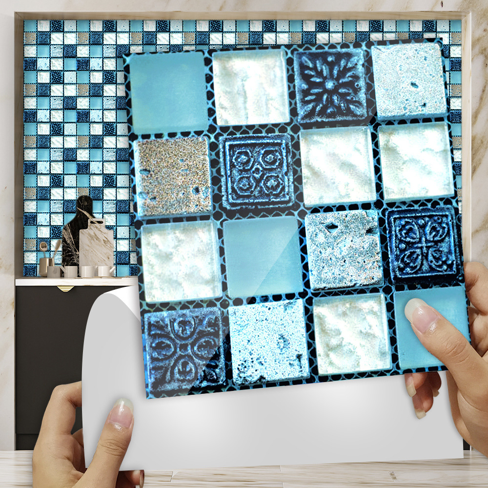 Cross-border special plane mosaic crystal hard tile stickers kitchen backsplash home decoration oil-proof wall stickers