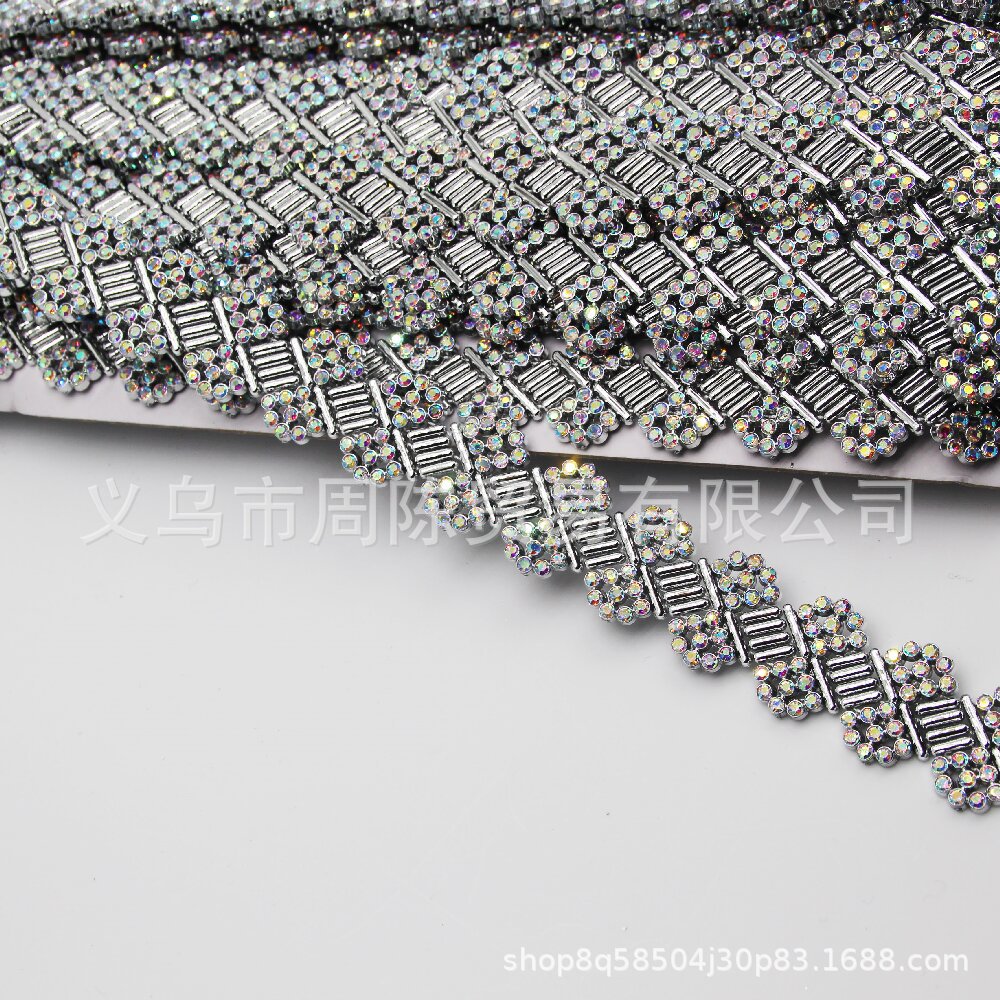 Picture of Manufacturer electroplated gold and silver diamond chain, handmade DIY rhinestone bead chain, dress, shoes, clothing, bags, clothing, accessories, accessories, accessories
