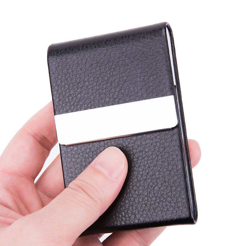 Picture of Amazon Amazon hot PU business card bag business card case Card Case full leather business card case magnetic card holder