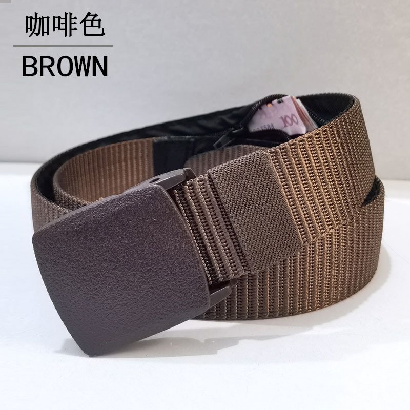 Picture of [Cross-border hot selling] outdoor travel canvas money hiding artifact tactical belt nylon woven multifunctional wallet