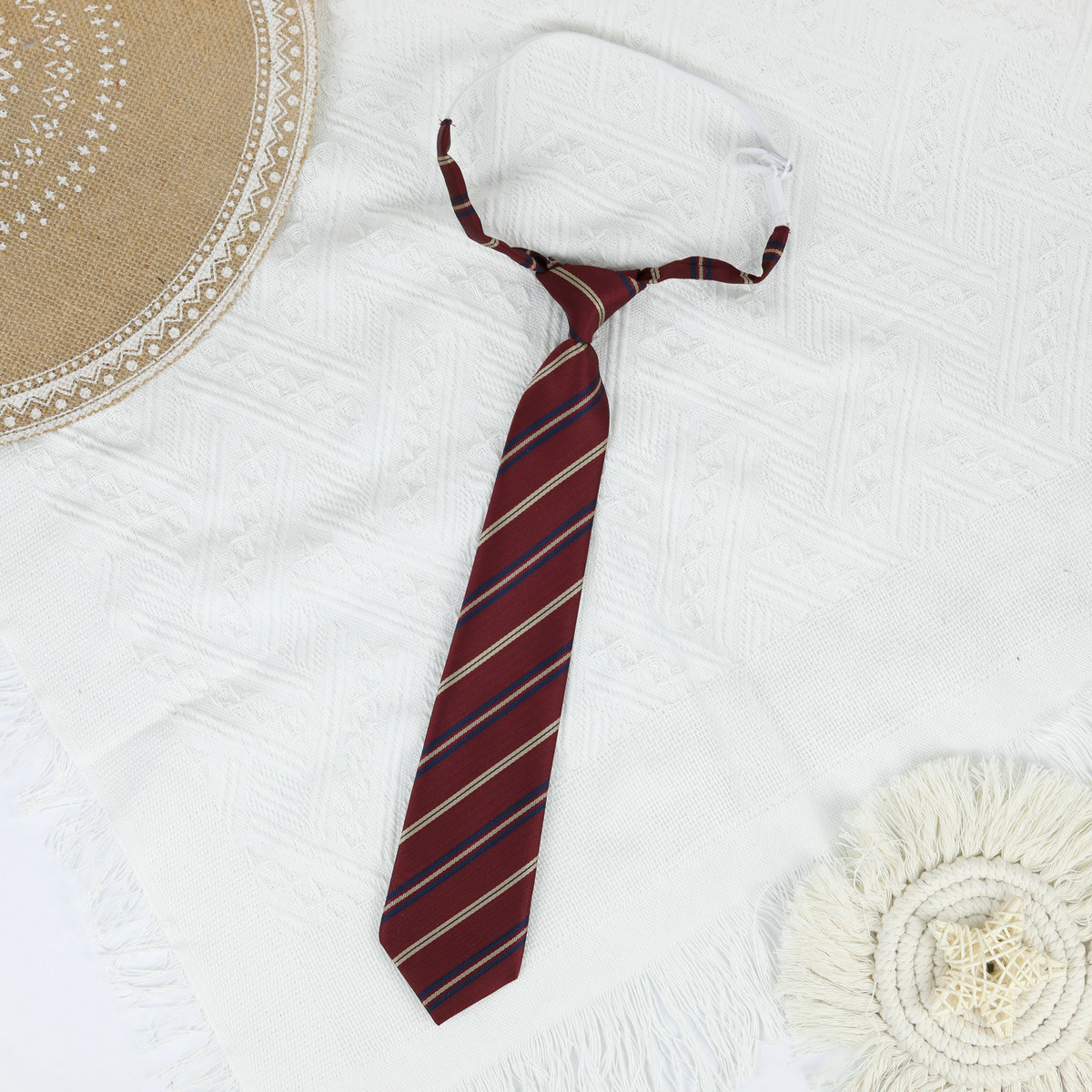 Picture of Jk Japanese Style Uniform Leather-band Free Tie Men's Bow Tie Women's All-match School Style Daily Striped Simple School Uniform