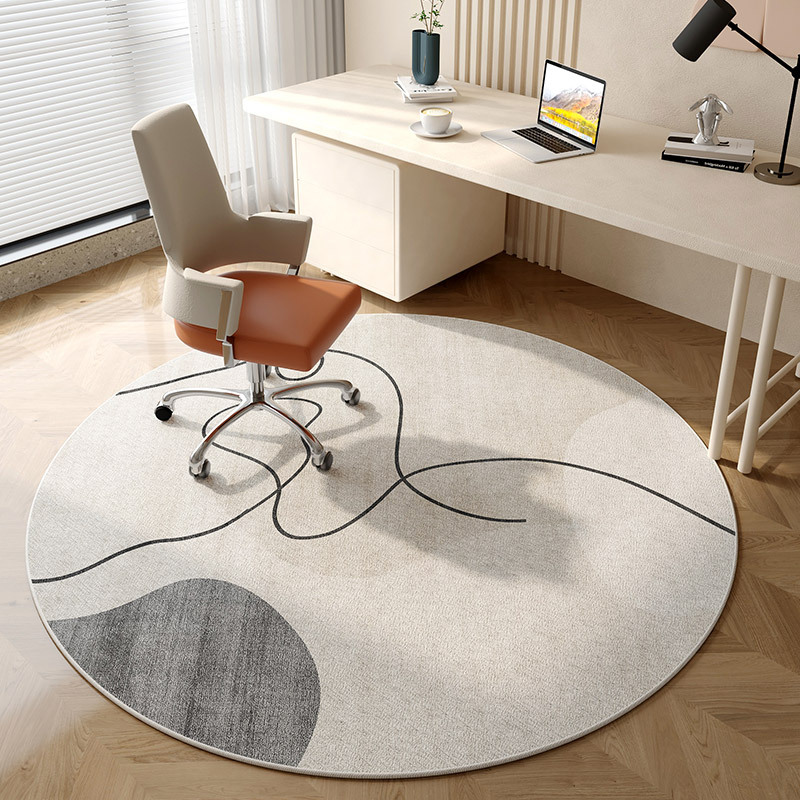 Living Room Round Carpet Household Dirt-resistant and Easy-to-take-care Bedroom Bedside Carpet High-grade Water Absorbent Non-slip Crystal Pile Carpet