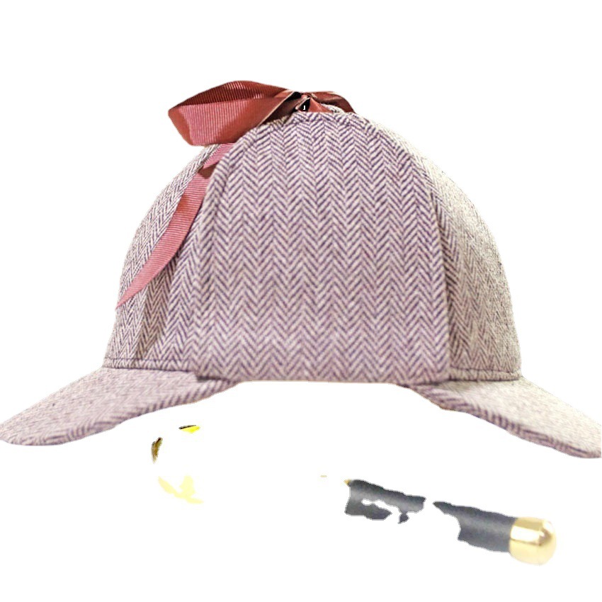 Detective Sherlock Holmes for Adults and Children Same Style Hunting Hat Volume Detective Hat River God Lianhuaqing Same Style