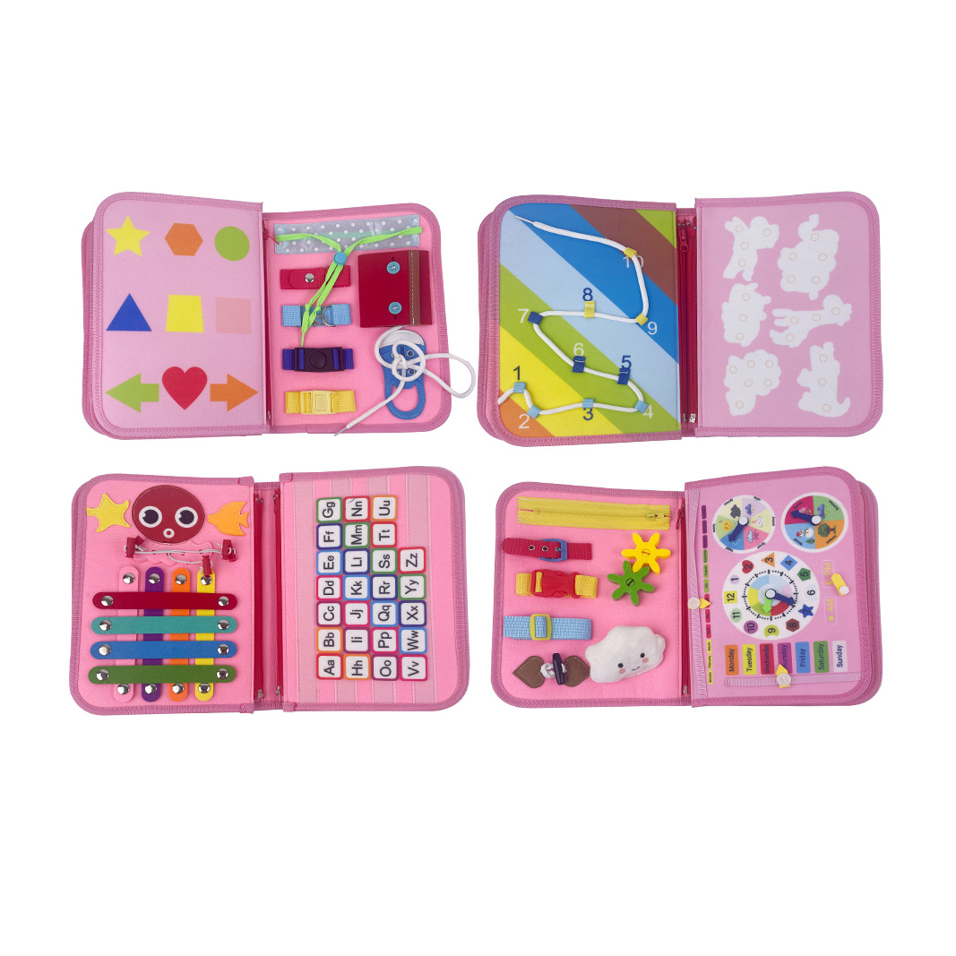 Picture of Felt Board Felt Learning Board Dressing Buckle Learning Board DIY Early Education Toy Baby Enlightenment Felt Teaching Aware