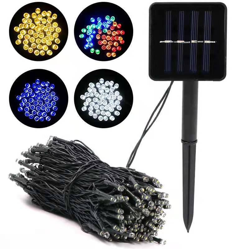 Ins Outdoor Camping Style Waterproof Solar Light String Led Ground Landscape Light 8 Functions Christmas Garden Decoration