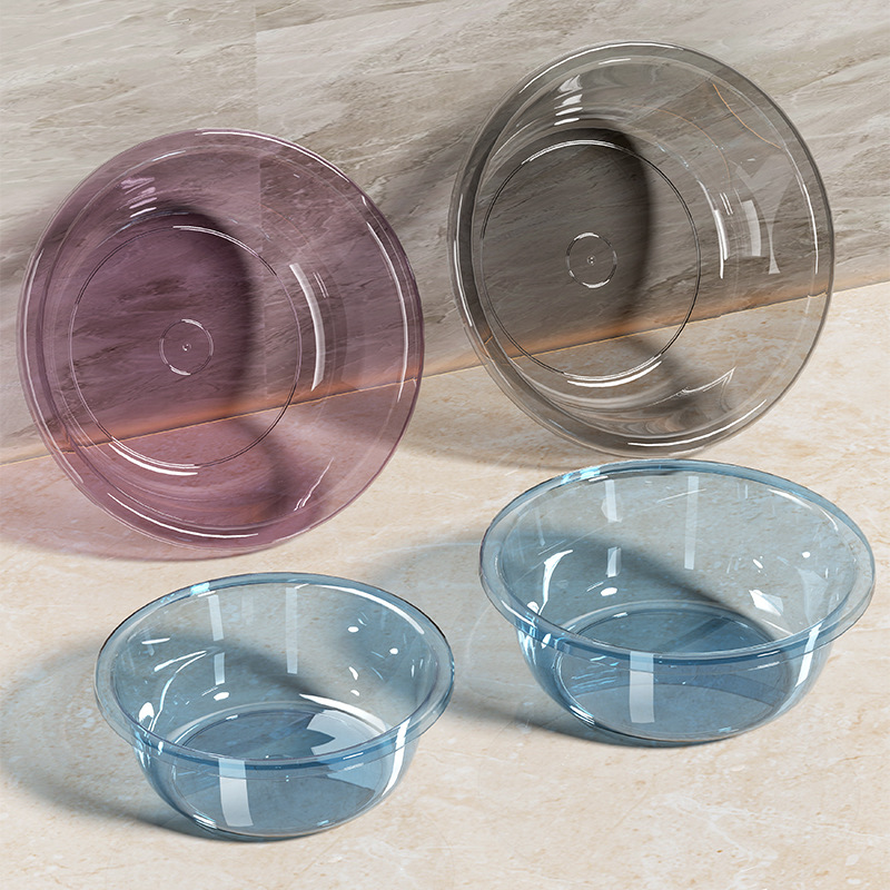 Picture of Large Thickened Transparent Plastic Washbasin Household Vegetable Washing Basin Drop-Resistant Laundry Basin Baby Children's Foot Washing Basin Wholesale