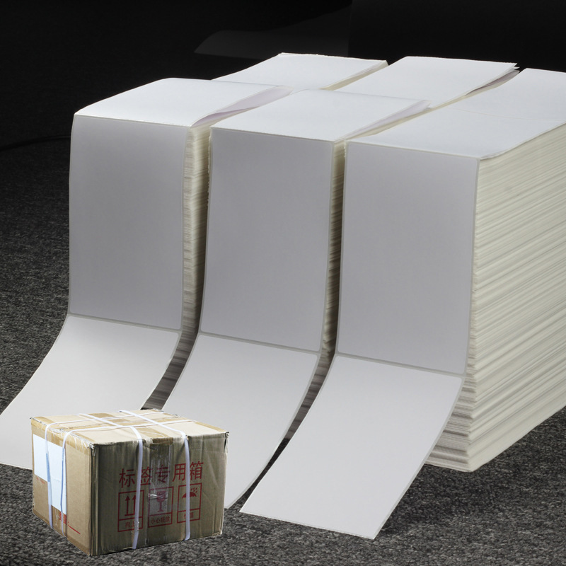 Folding thermal label paper 100*100*150 express surface single printing paper three thermal paper sticker