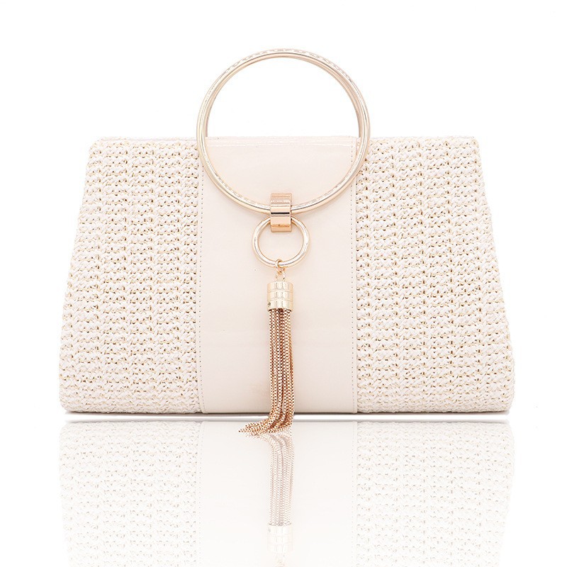 Picture of Henglida 2021 summer European and American cross-border e-commerce woven dinner bag bridal bag Fashion Women's clutch factory