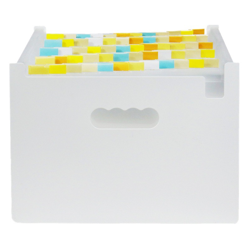 Amazon multi-layer a4 folder white rainbow organ bag standing telescopic folder desktop storage bag office