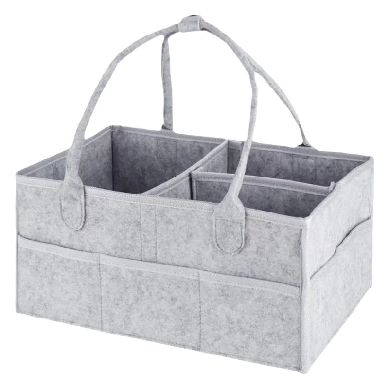 Cross-Border Felt Diaper Bag Felt Bag Large Capacity Diaper Diaper Storage Mommy Bag Handbag Portable