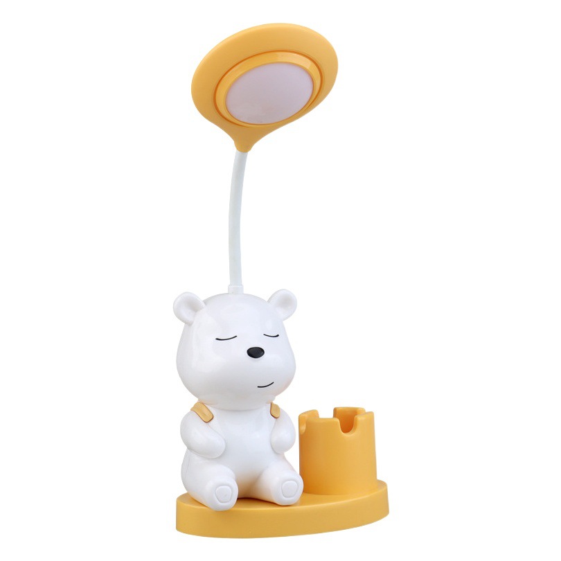 Internet celebrity cute bear decoration small table lamp children's desktop cartoon night light reading learning eye protection rechargeable table lamp