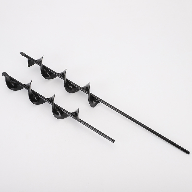 Picture of Factory Garden Garden Soil Loosening Lilac Flower Twist Drill Digging Planting Tool Alloy Ground Drill Spiral Drill Bit Accessories