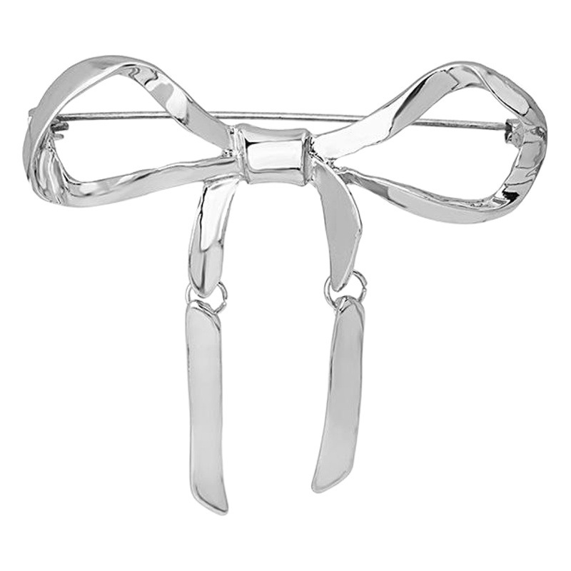 Europe and the United States cross-border jewelry exaggerated personality large three-dimensional bow pin brooch anti-light clothing accessories