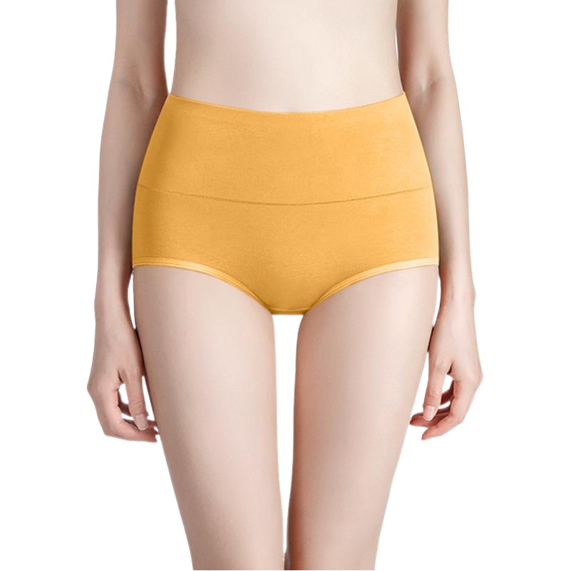 High Waist Women's Underwear Women's Cotton Abdominal Cotton Crotch Antibacterial Breathable Triangle Shorts plus size Hip-lifting Red chubby girl