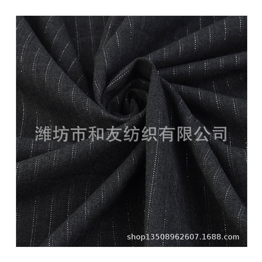 Picture of Polyester viscose yarn-dyed elastic trousers gold vertical stripes yarn-dyed striped suit fabric 40s/2tr yarn-dyed