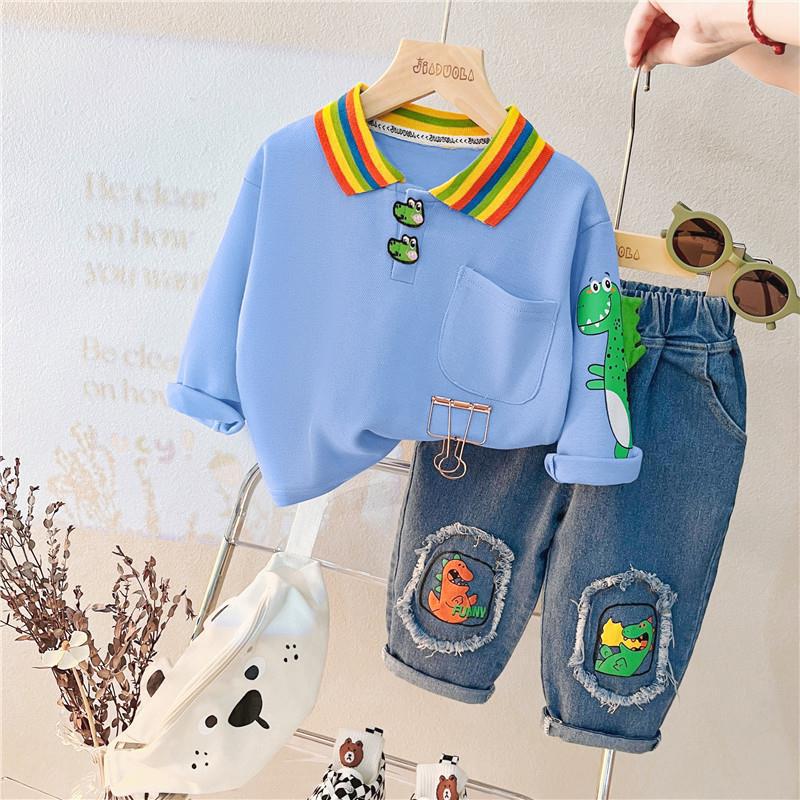 Picture of Children's Clothing Boys Korean Style New Spring Casual Fashion Sweatshirt Suit Kidsren's Spring & Fall Clothing Baby Fashionable Trend