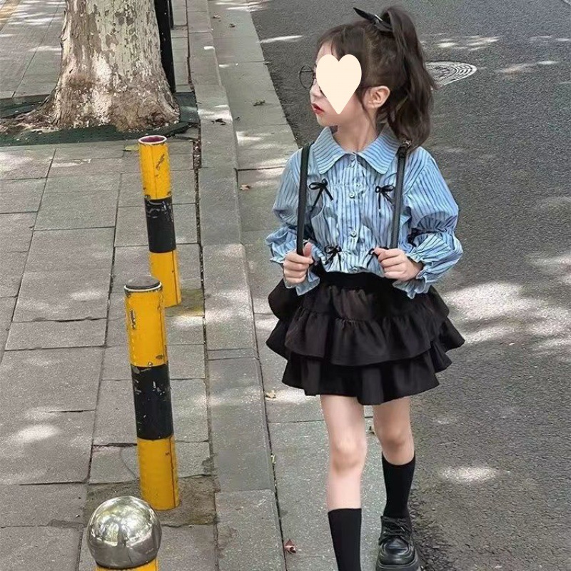 Picture of Spring clothing girls' suit 2024 New girls' baby shirt children's spring princess style spring and autumn fashion two-piece skirt
