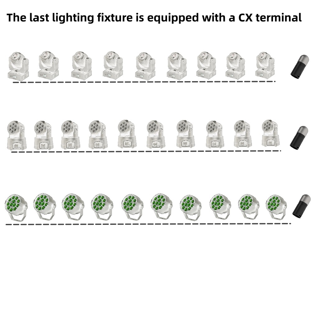 Picture of DMX512 terminal resistance lamp shaking head lamp signal amplification stage lighting special
