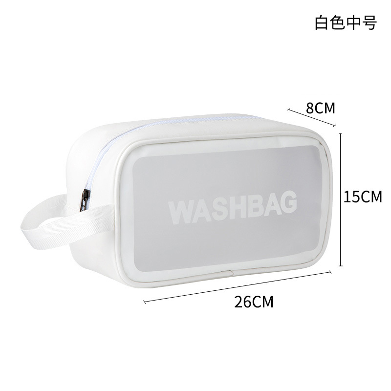 Picture of Waterproof Wash Bag Large Capacity Travel Cosmetic Storage Bag High-grade Sense Portable Transparent PVC Wash Bag for Women