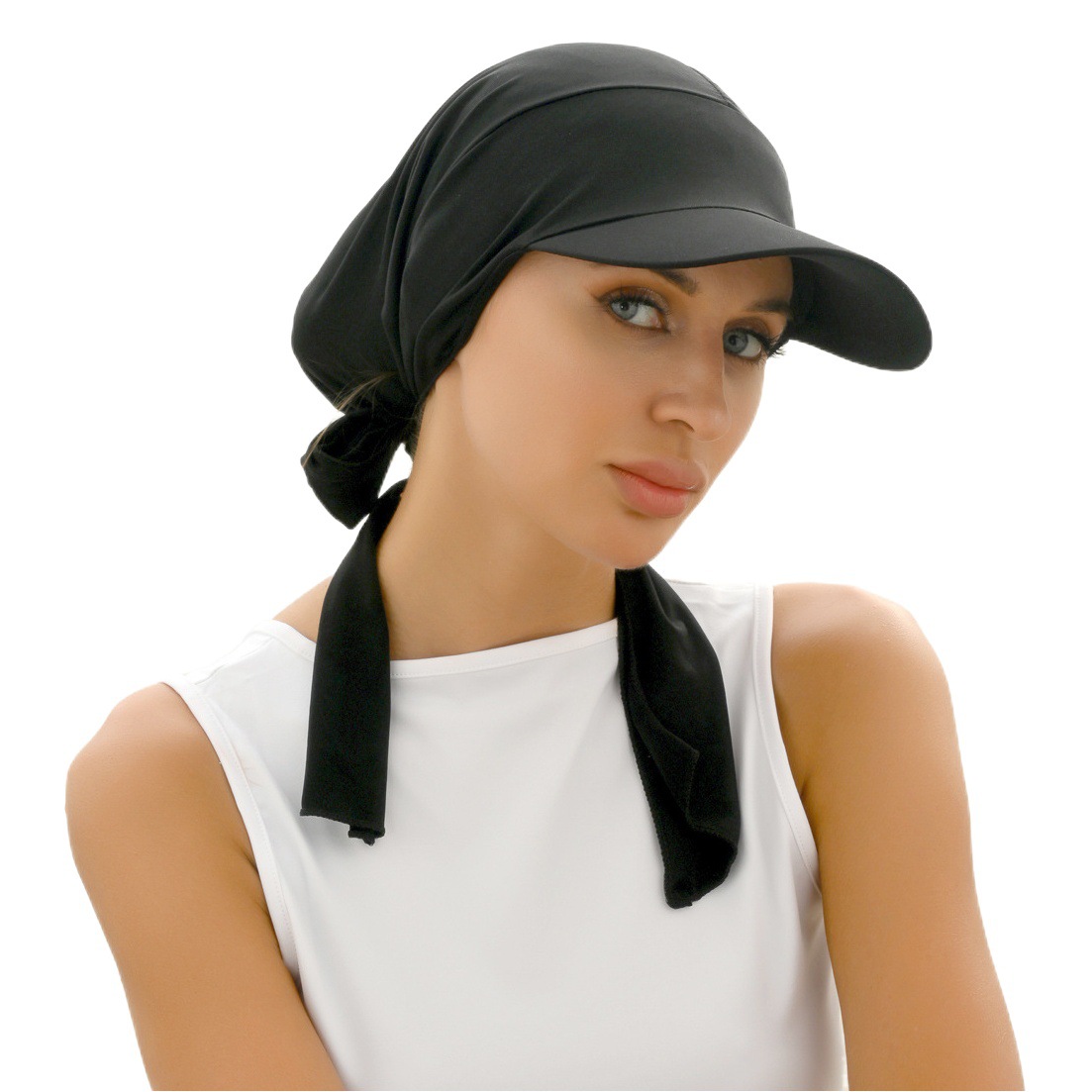 AliExpress new multi-color brim pleated tail bow hat turtle hat fashion strap hat