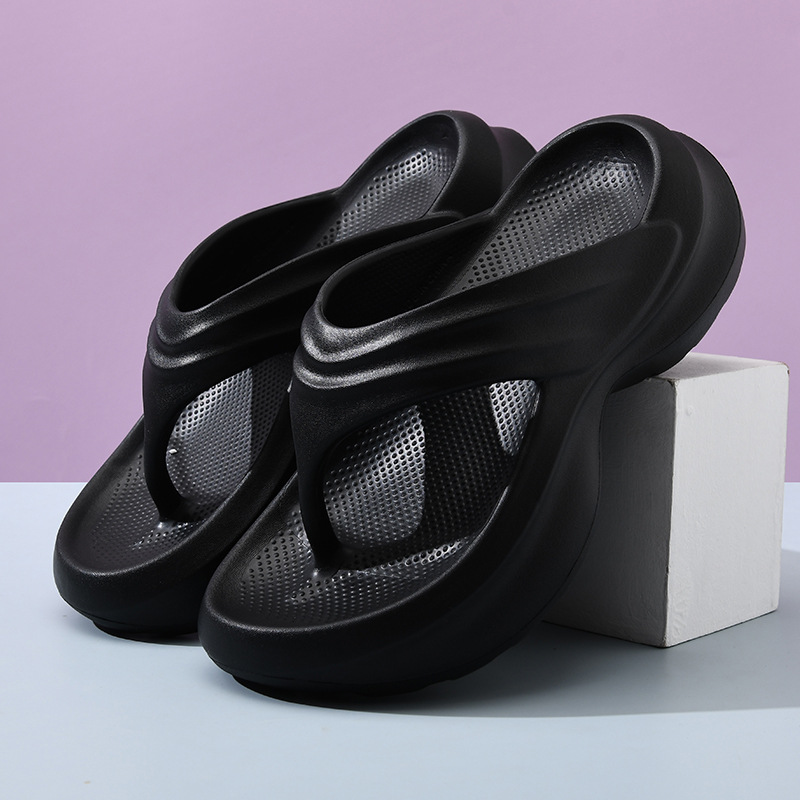 Thick-soled height-increasing flip-flops women's summer outdoor wear eva step excrement feeling home indoor outdoor beach sandals
