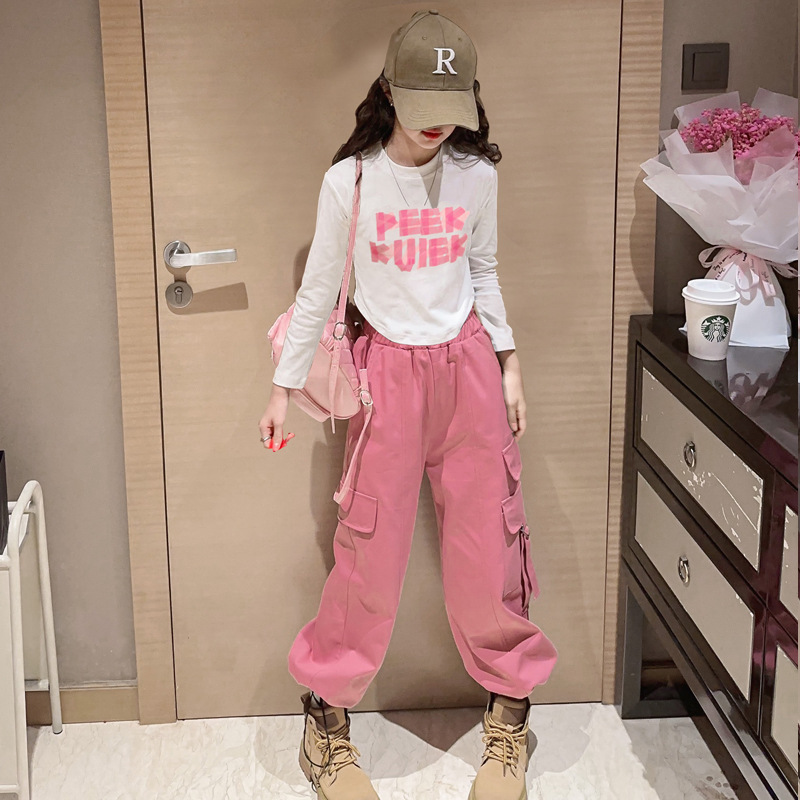 Jazz Dance Girls suit jazz hip-hop fashion fashion fashion brand loose practice clothes for children in spring and autumn