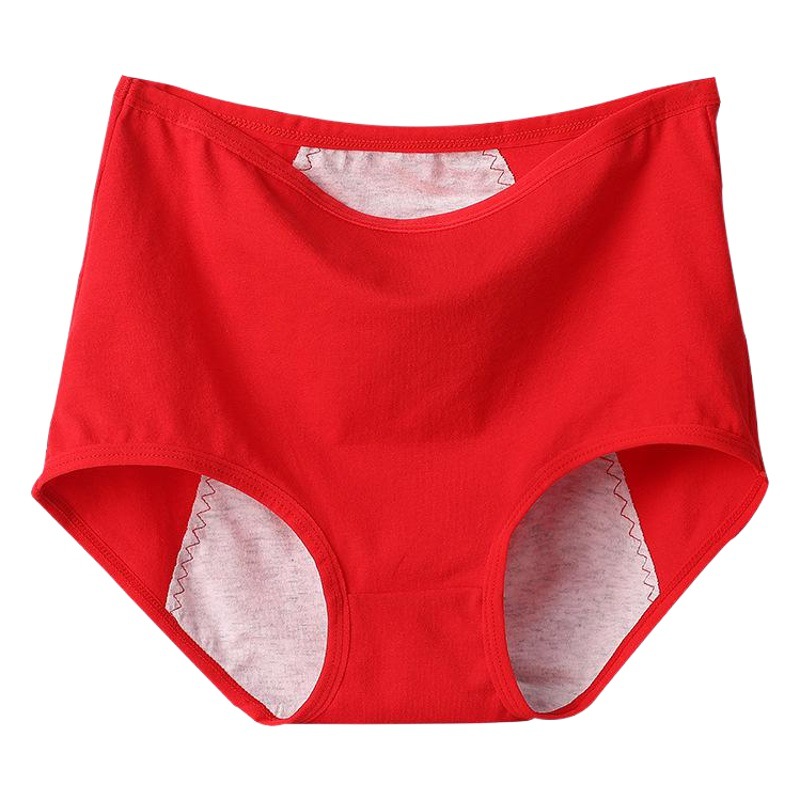 Plus Size Menstrual Underwear for Fat mm Women Pure Cotton High Waist Menstrual Period Leak-Proof Large Size 100kg Aunt Sanitary Underwear