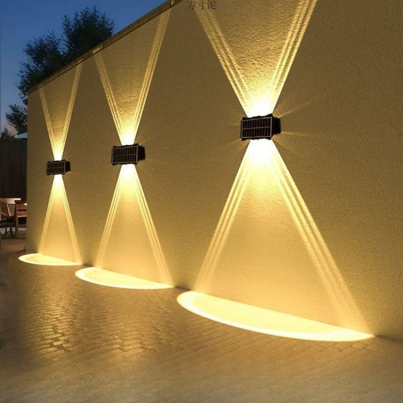 New Solar Garden Light Outdoor Waterproof Exterior Wall Decoration Outdoor Wall Light up and down Luminous Wall Atmosphere Light