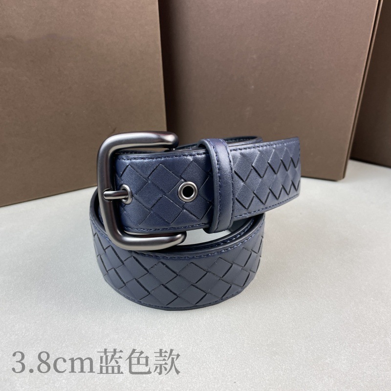 Woven Genuine Leather Belt Men's Cowhide Pin Buckle Belt Young and Middle-aged Casual Simple All-match Handmade Men's B- family Belt