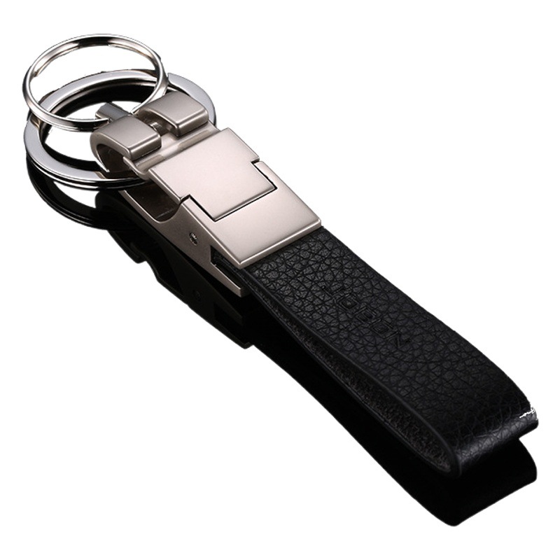 Jobon Zhongbang car keychain men's leather key ring car key ring simple key chain pendant gift