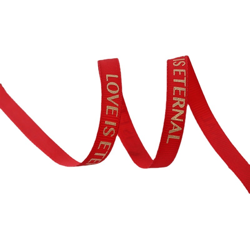 1cmlove Bronzing Letter Thread Ribbon Gift Decoration Flower Packaging Ribbon Ribbon Packaging Ribbon