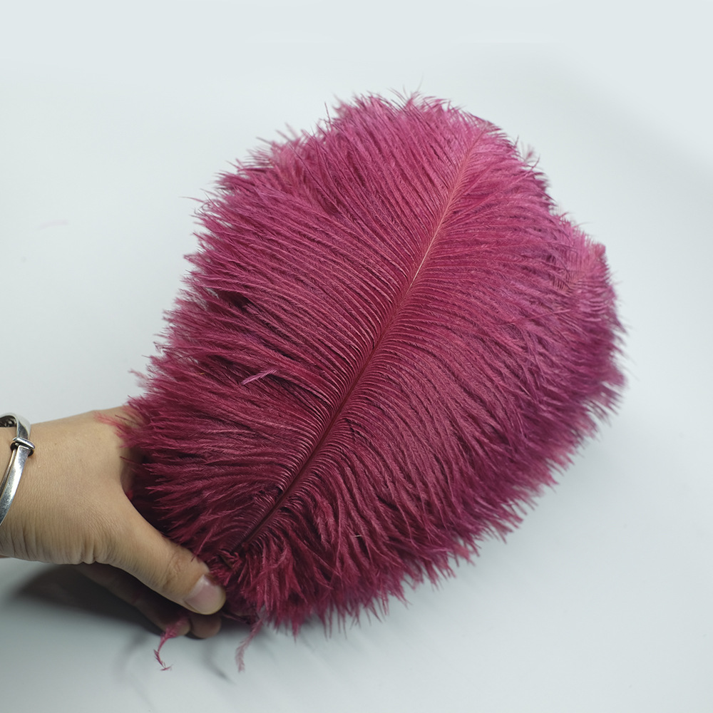 Picture of Color in stock 20-25cm ostrich feather flower home flower arrangement wedding decoration accessories ostrich feather wholesale