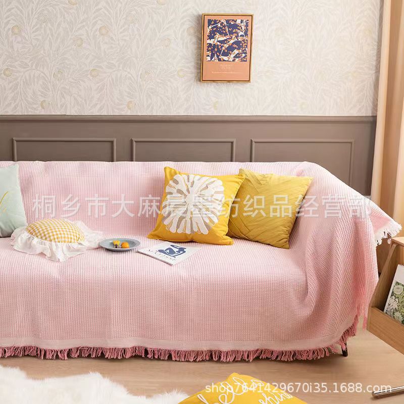 Picture of Multifunctional Sofa Towel Nordic ins Style Cover Cloth Full Cover Sofa Cushion Cover Blanket Single Triple Four Seasons Universal