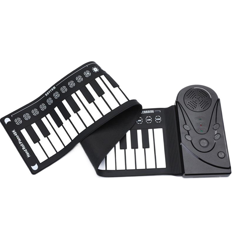 LAZADA 49 key hand roll piano silicone portable children beginner folding electronic organ cross-border wholesale