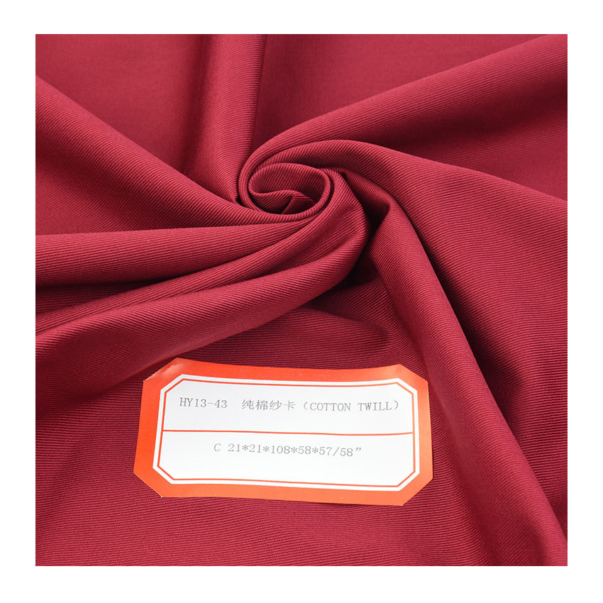 100 cotton dress fabric Big Red Stock yarn card fabric women's skirt trousers dress