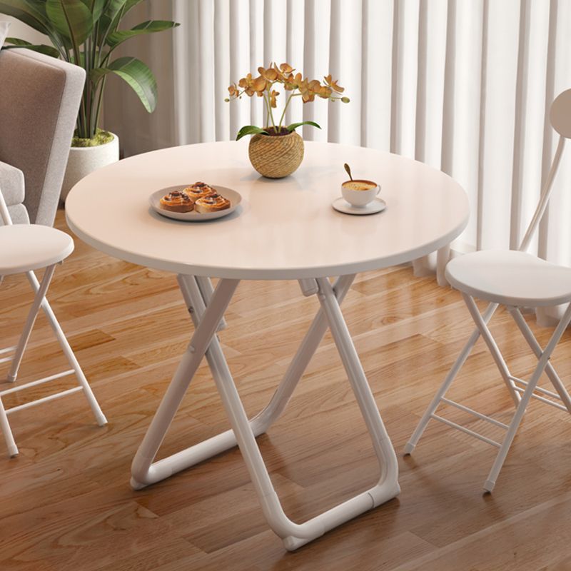 Rental house round table folding round table folding dining table household small apartment type dining table balcony rental house round table leisure table