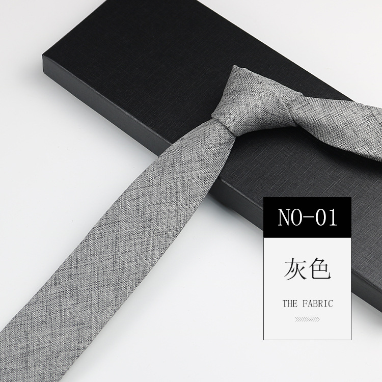 Picture of Men's formal wear for work professional Korean wedding groom artistic simple academic style blue gray 6cm hand tie