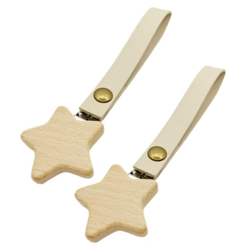 Star Children's Stroller Blanket Clip Baby Quilt Anti-kick Leather Clip Baby Carriage Hook Log Pacifier Clip