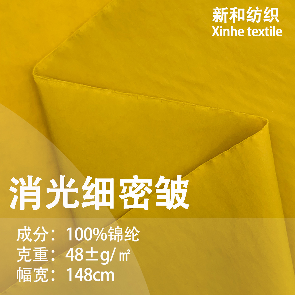 500t Matte Fine Wrinkled Fabric Polyester Wrinkled Waterproof Jacket down Jacket Jacket Fabric Ready for Supply