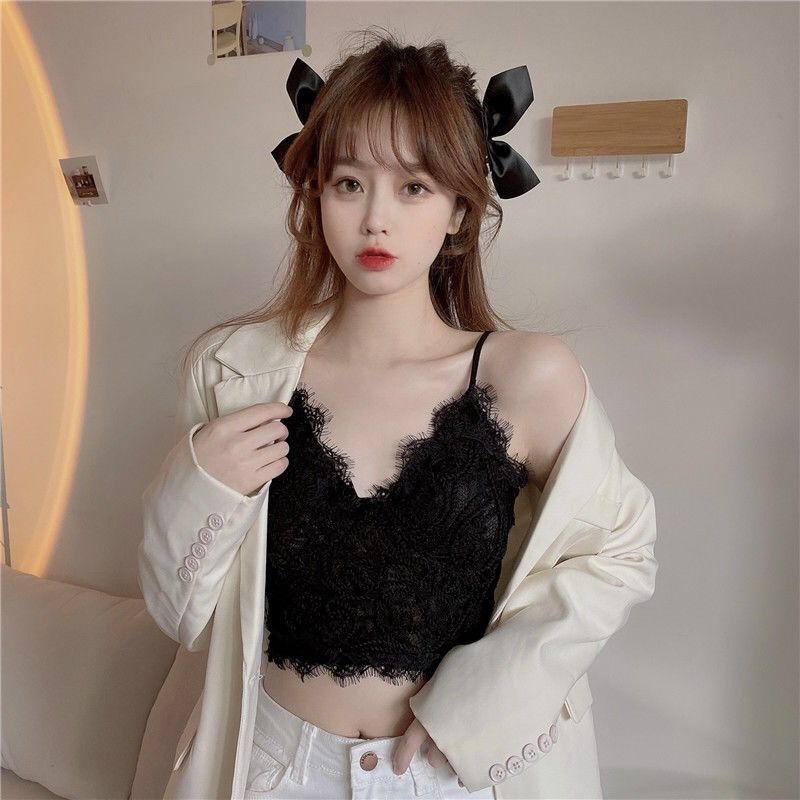 French Style Lace Camisole Women's Inner Wear Summer Design Sense Spice Girl Wenwen Same Style Outer Wear Tube Top Ins